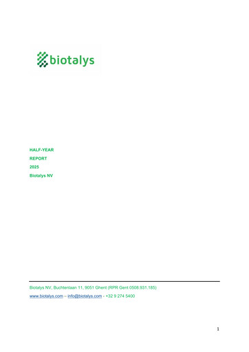 Thumbnail Biotalys Half-year Report 2025-h1