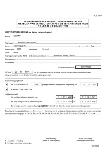 Thumbnail Miko Group Financial Statement 2021