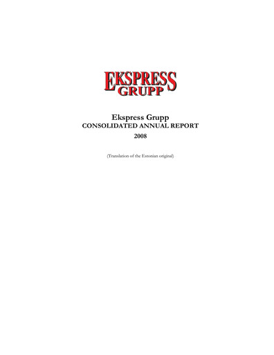 Miniature AS Ekspress Grupp Rapport annuel 2008