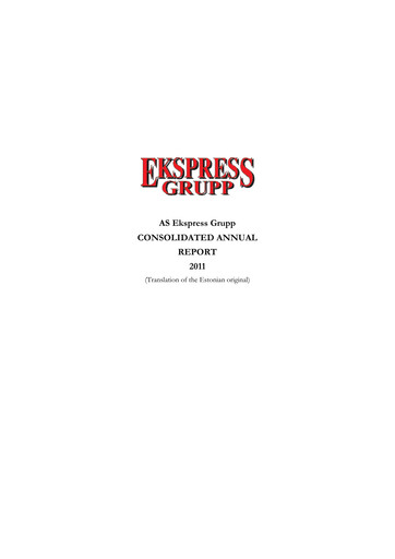 Miniature AS Ekspress Grupp Rapport annuel 2011