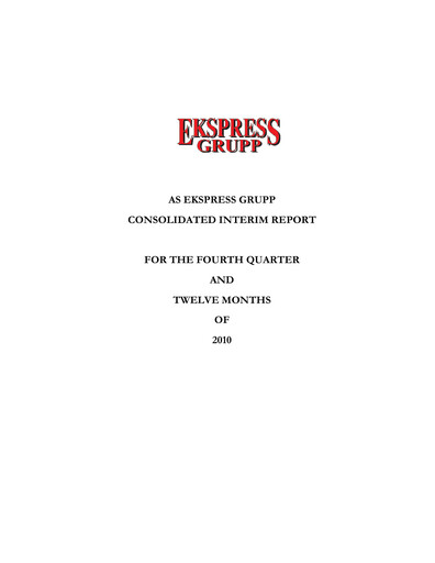 Miniature AS Ekspress Grupp Rapport financier 2010
