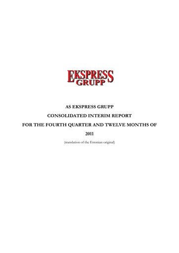 Miniature AS Ekspress Grupp Rapport financier 2011