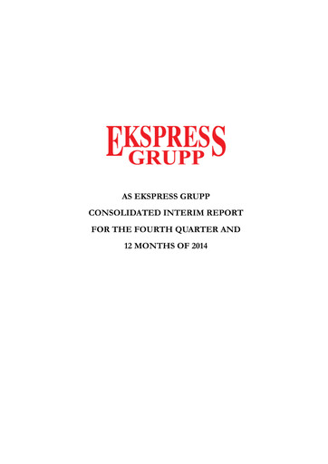 Miniature AS Ekspress Grupp Rapport financier 2014