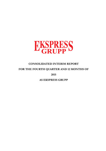 Miniature AS Ekspress Grupp Rapport financier 2015