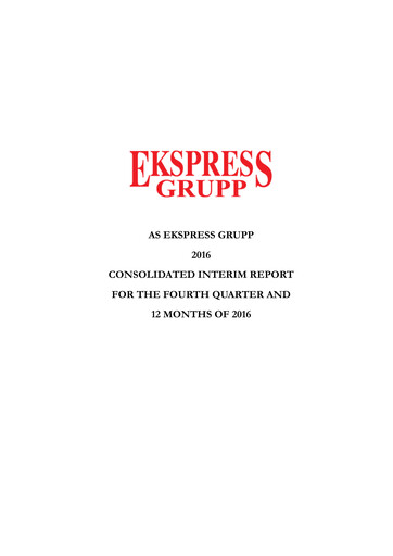 Miniature AS Ekspress Grupp Rapport financier 2016