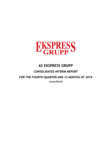 Miniature AS Ekspress Grupp Rapport financier 2019