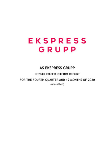 Miniature AS Ekspress Grupp Rapport financier 2020