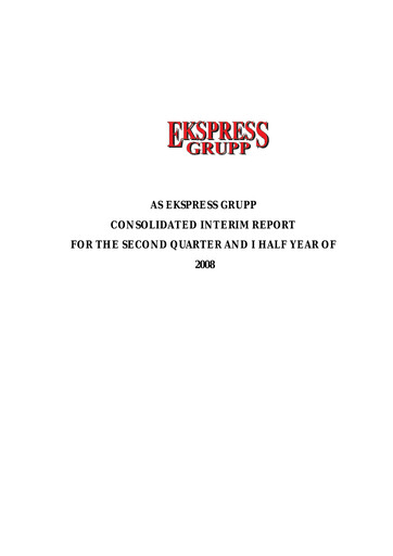 Thumbnail AS Ekspress Grupp Half-year Report 2008-h1