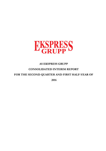 Thumbnail AS Ekspress Grupp Half-year Report 2016-h1