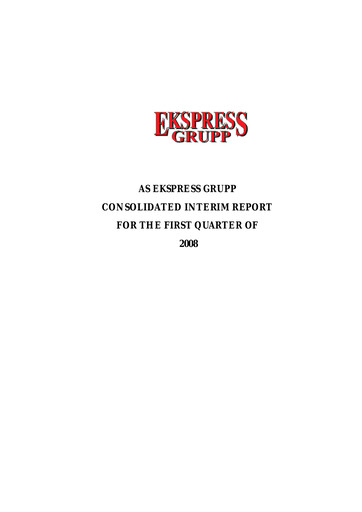 Miniature AS Ekspress Grupp Rapport trimestriel 2008-q1