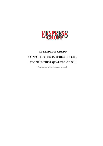 Miniature AS Ekspress Grupp Rapport trimestriel 2011-q1