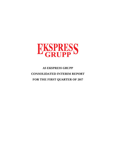 Miniature AS Ekspress Grupp Rapport trimestriel 2017-q1