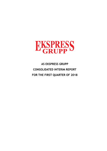 Miniature AS Ekspress Grupp Rapport trimestriel 2018-q1