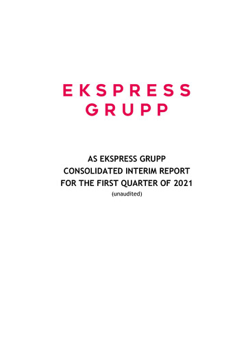 Miniature AS Ekspress Grupp Rapport trimestriel 2021-q1