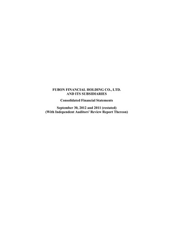 Vorschaubild Fubon Financial Finanzmitteilung 2012-9m