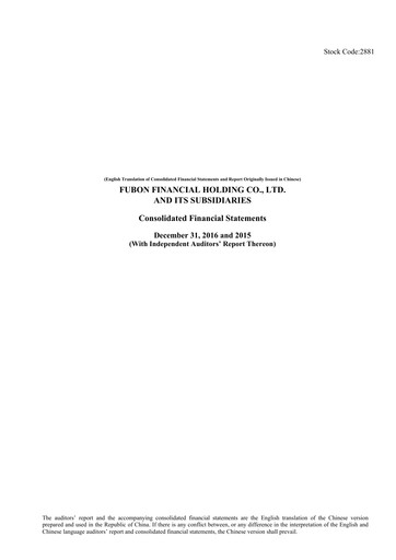 Vorschaubild Fubon Financial Finanzmitteilung 2016