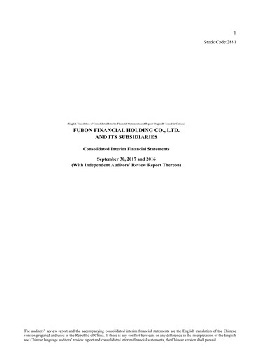 Vorschaubild Fubon Financial Finanzmitteilung 2017-9m