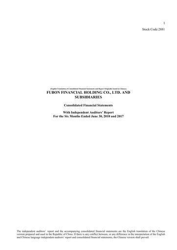 Vorschaubild Fubon Financial Finanzmitteilung 2018-h1