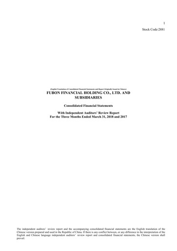 Vorschaubild Fubon Financial Finanzmitteilung 2018-q1