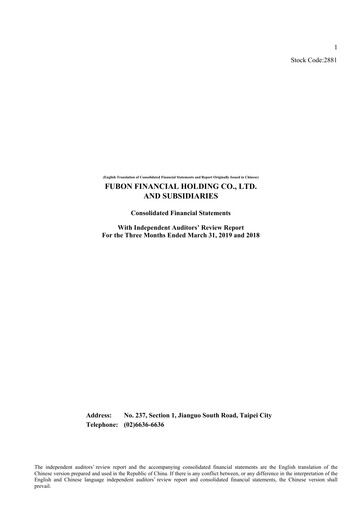 Vorschaubild Fubon Financial Finanzmitteilung 2019-q1