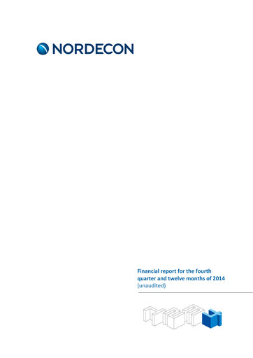Miniature Nordecon AS Rapport financier 2014