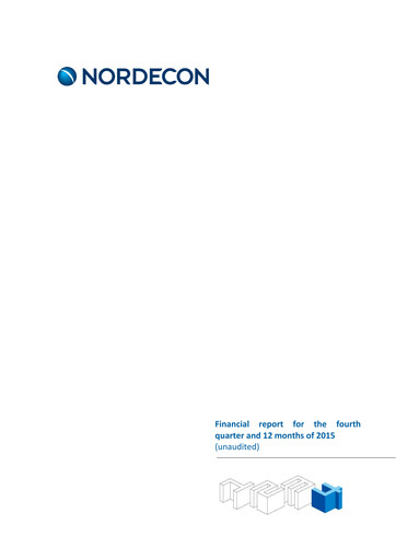 Miniature Nordecon AS Rapport financier 2015