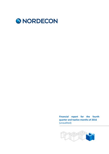Miniature Nordecon AS Rapport financier 2016
