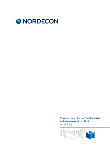 Miniature Nordecon AS Rapport financier 2021