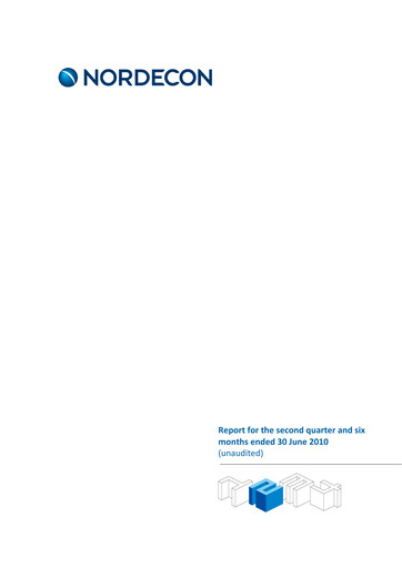 Vorschaubild Nordecon AS Halbjahresbericht 2010-h1