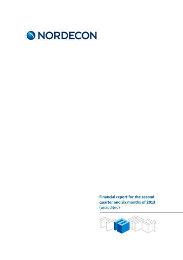 Vorschaubild Nordecon AS Halbjahresbericht 2013-h1