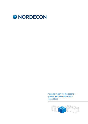 Vorschaubild Nordecon AS Halbjahresbericht 2015-h1