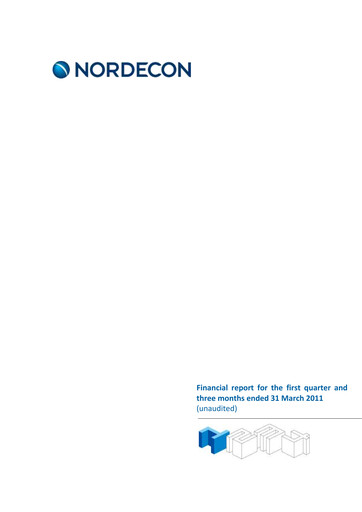 Miniature Nordecon AS Rapport trimestriel 2011-q1