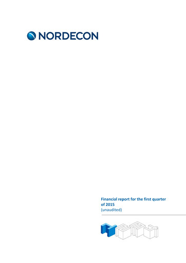 Miniature Nordecon AS Rapport trimestriel 2015-q1