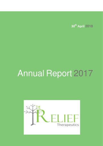 Thumbnail Relief Therapeutics Annual Report 2017