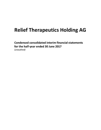 Thumbnail Relief Therapeutics Half-year Report 2017-h1