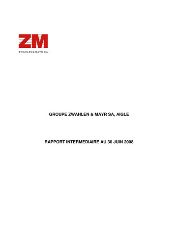 Thumbnail Zwahlen & Mayr SA Half-year Report 2008-h1