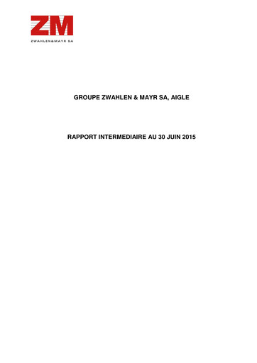 Thumbnail Zwahlen & Mayr SA Half-year Report 2015-h1