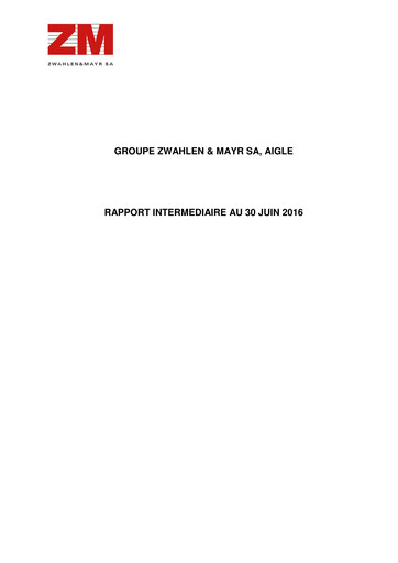 Thumbnail Zwahlen & Mayr SA Half-year Report 2016-h1