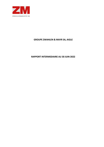 Thumbnail Zwahlen & Mayr SA Half-year Report 2022-h1