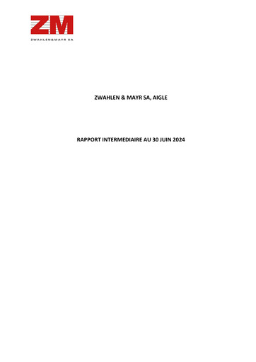 Thumbnail Zwahlen & Mayr SA Half-year Report 2024-h1