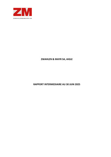 Thumbnail Zwahlen & Mayr SA Half-year Report 2025-h1