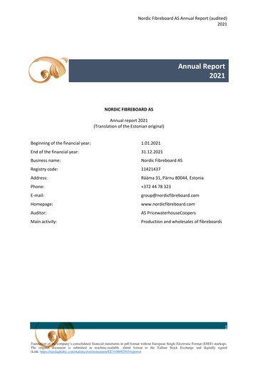 Thumbnail Nordic Fibreboard AS Annual Report 2021