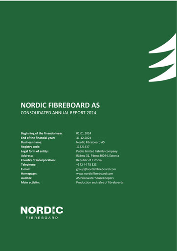 Thumbnail Nordic Fibreboard AS Annual Report 2024