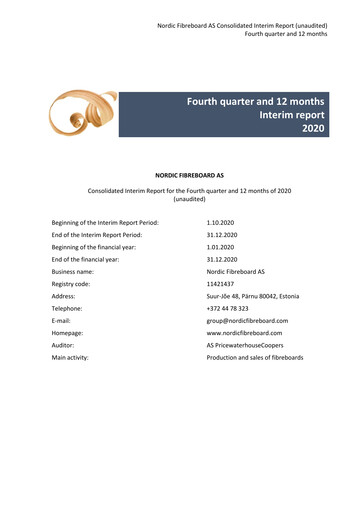 Miniature Nordic Fibreboard AS Rapport financier 2020