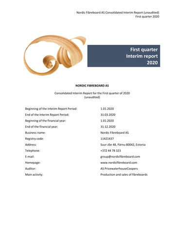 Miniature Nordic Fibreboard AS Rapport trimestriel 2020-q1