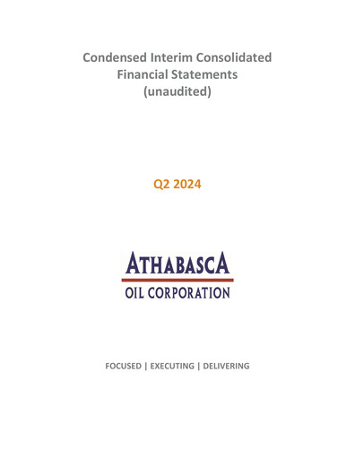 Thumbnail Athabasca Oil Corporation Financial Statement 2024-q2