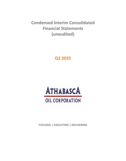 Thumbnail Athabasca Oil Corporation Financial Statement 2025-q2