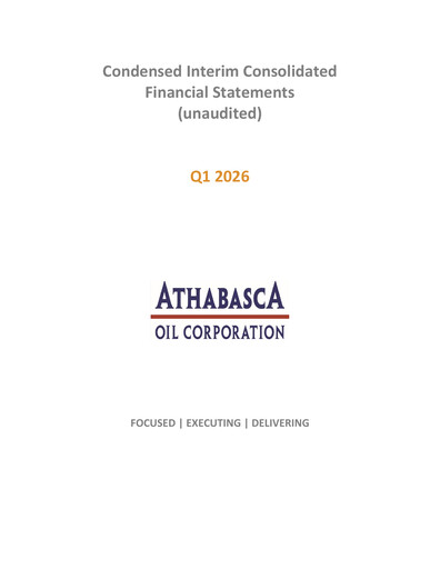 Vorschaubild Athabasca Oil Corporation Finanzmitteilung 2026-q1