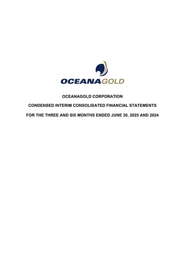 Thumbnail OceanaGold Financial Statement 2025-q2