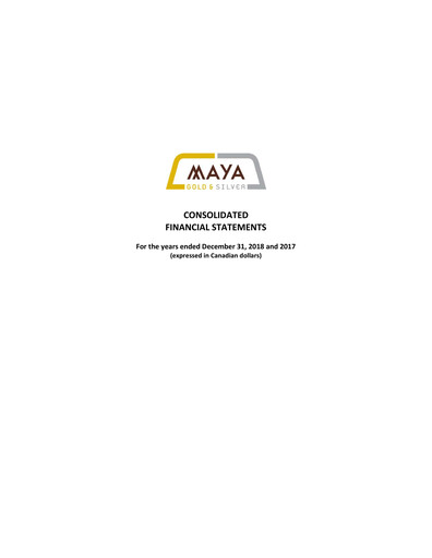 Vorschaubild Aya Gold & Silver Finanzmitteilung 2018